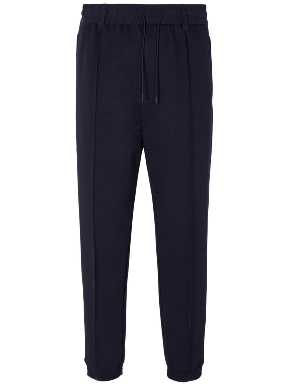 Emporio Armani tapered-leg jersey track pants - Blue von Emporio Armani