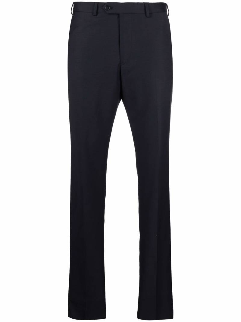 Emporio Armani tapered-leg tailored trousers - Blue von Emporio Armani