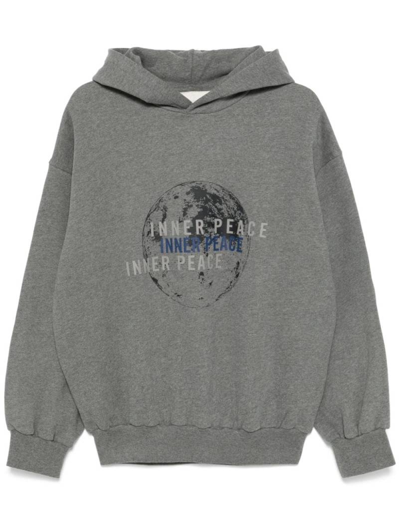 Emporio Armani text-print hoodie - Grey von Emporio Armani