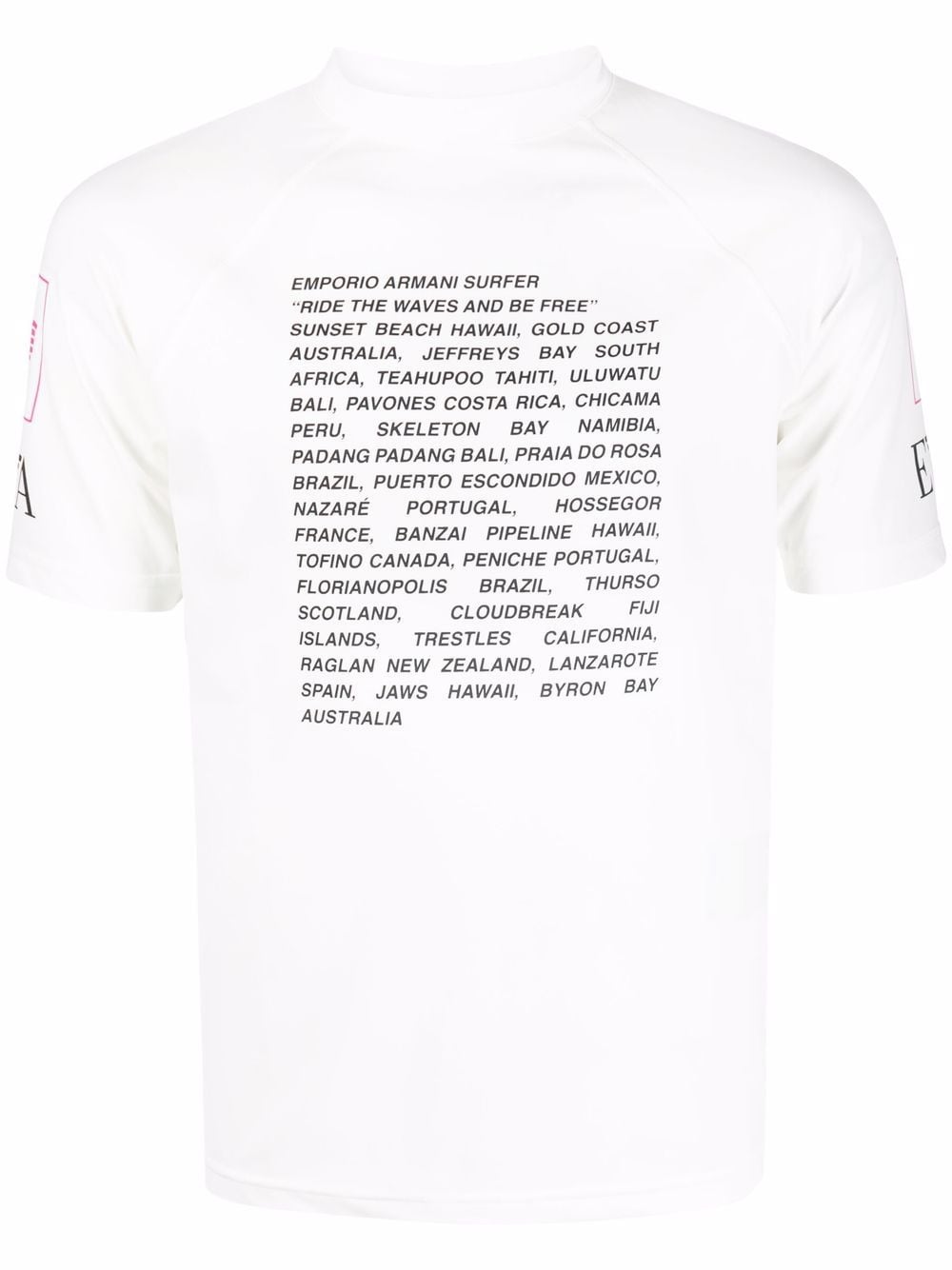 Emporio Armani text-slogan print T-shirt - White von Emporio Armani