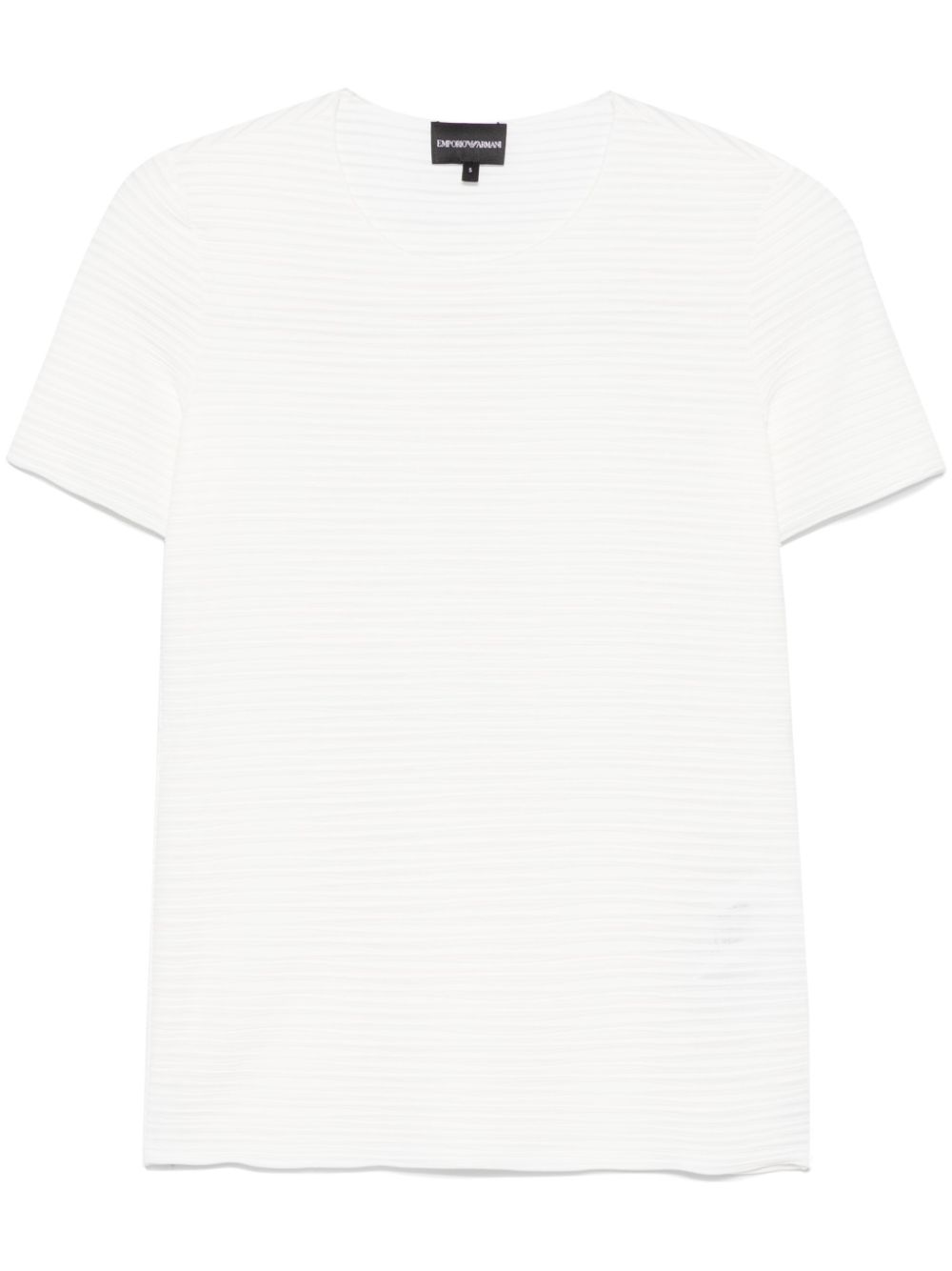 Emporio Armani textured T-shirt - White von Emporio Armani