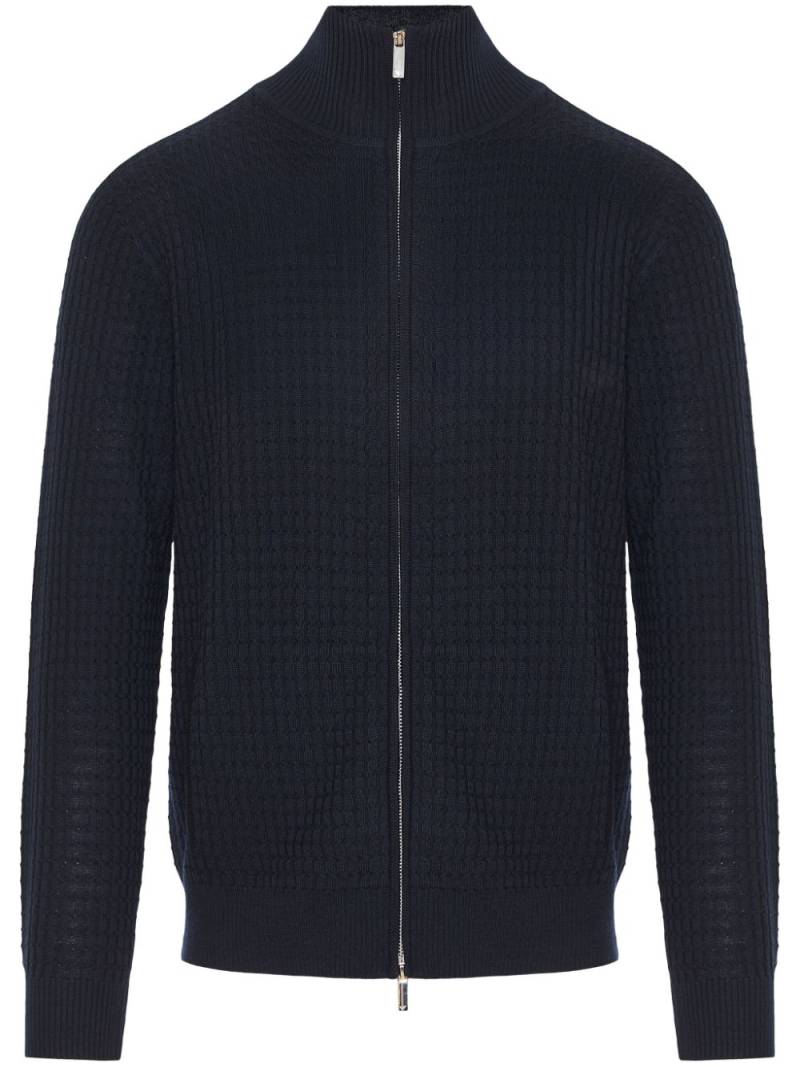 Emporio Armani textured cardigan - Blue von Emporio Armani