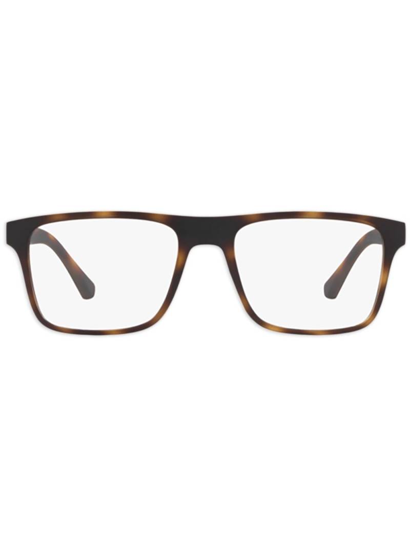 Emporio Armani tortoiseshell-effect glasses - Brown von Emporio Armani