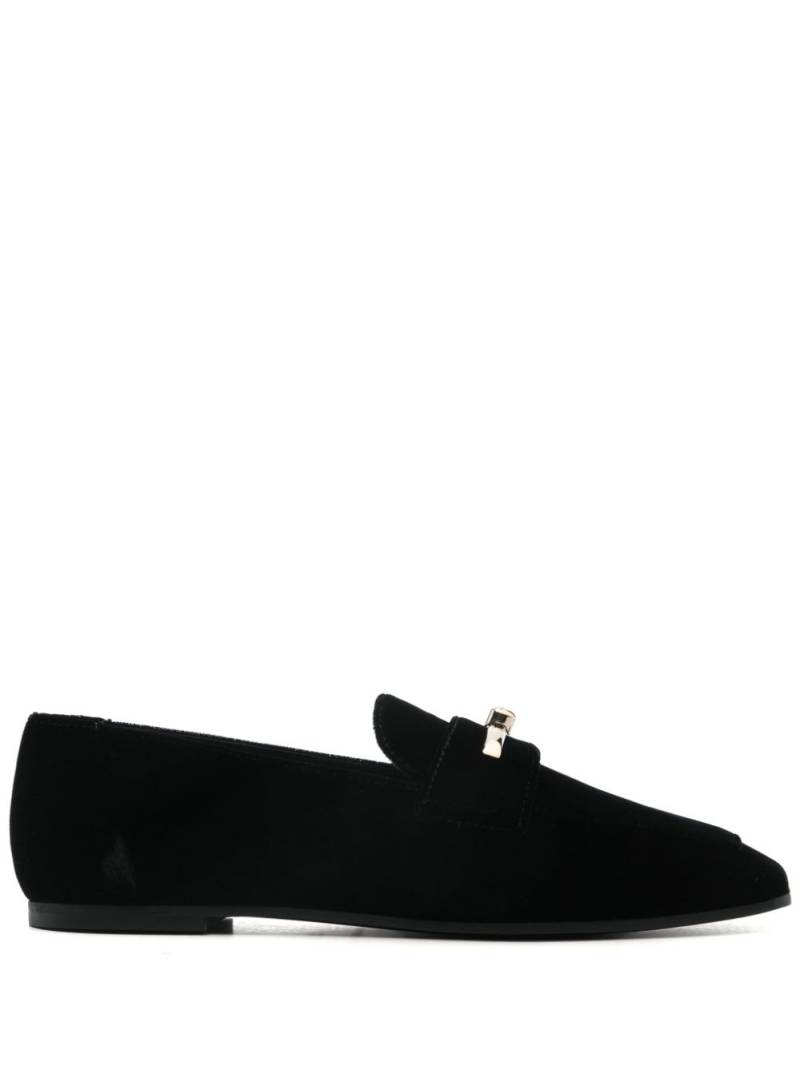 Emporio Armani velvet loafers - Black von Emporio Armani