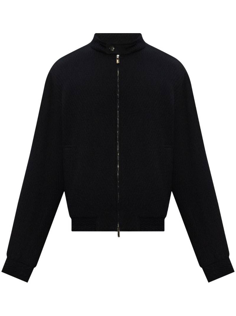 Emporio Armani virgin wool bomber jacket - Blue von Emporio Armani