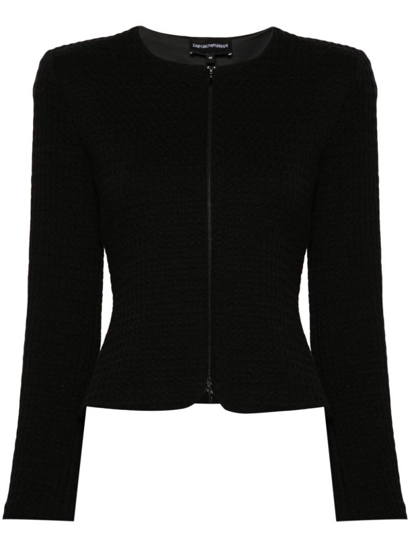 Emporio Armani waffle-knit jacket - Black von Emporio Armani