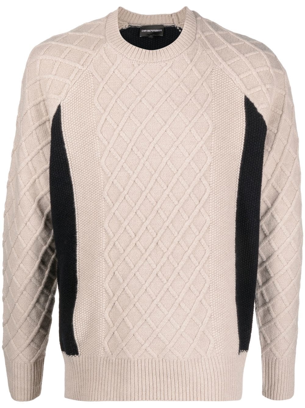 Emporio Armani wool colour-block jumper - Neutrals von Emporio Armani