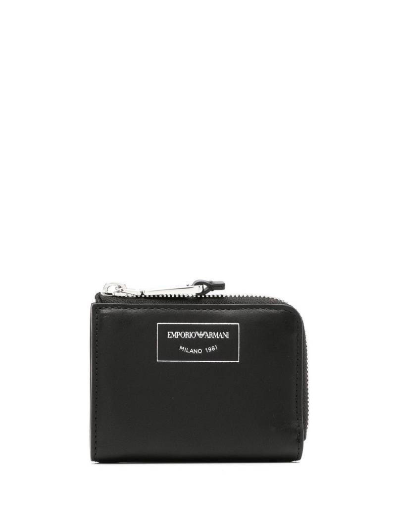 Emporio Armani zip-around small wallet - Black von Emporio Armani