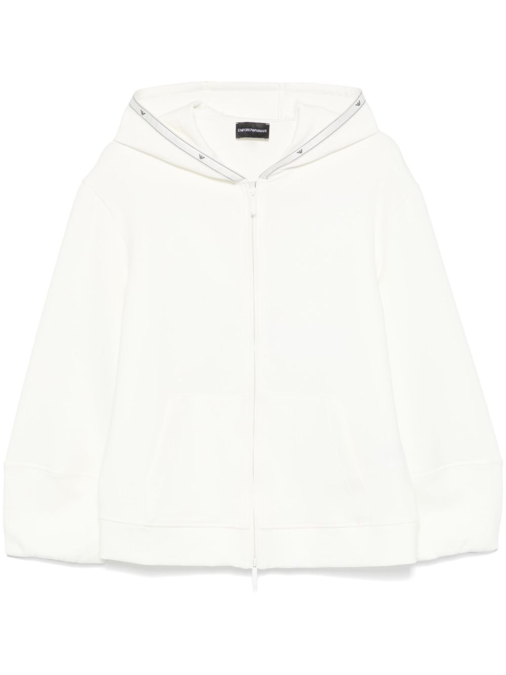 Emporio Armani zip hooded sweatshirt - White von Emporio Armani