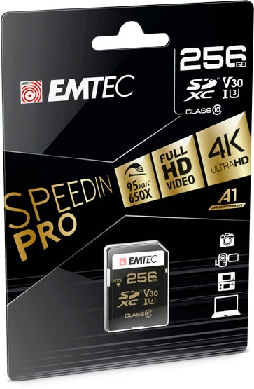 EMTEC Speicherkarte »microSD UHS-I U3 V30 SpeedIN PRO«, (UHS Class 1 95 MB/s Lesegeschwindigkeit) von Emtec