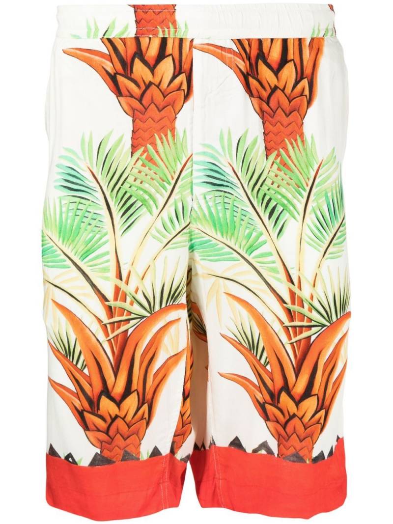 Endless Joy Date Palm motif-print Bermuda shorts - Neutrals von Endless Joy