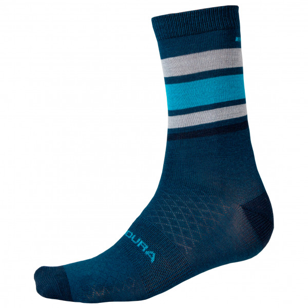 Endura - BaaBaa Merino Stripe Socken - Velosocken Gr L/XL;S/M blau;rot;schwarz von Endura