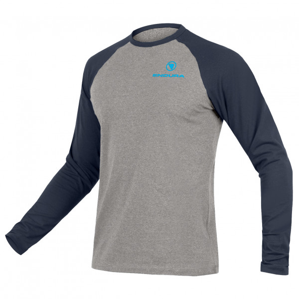 Endura - One Clan Raglan Langarmshirt - Longsleeve Gr M grau von Endura