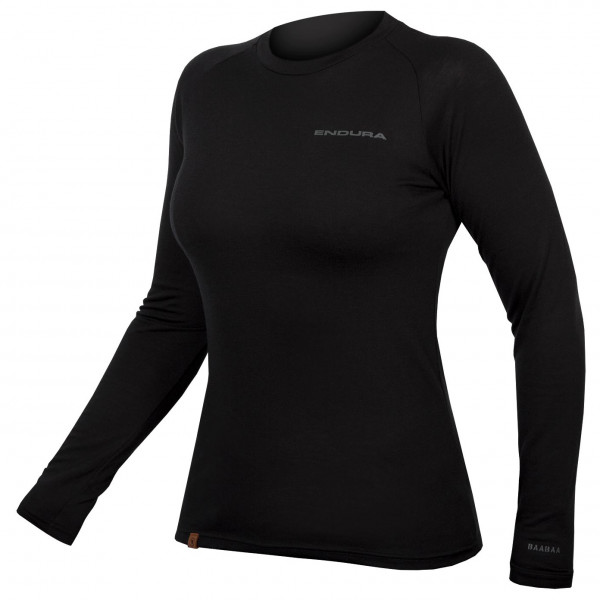 Endura - Women's Baabaa Blend Langarm Baselayer - Merinounterwäsche Gr L schwarz von Endura