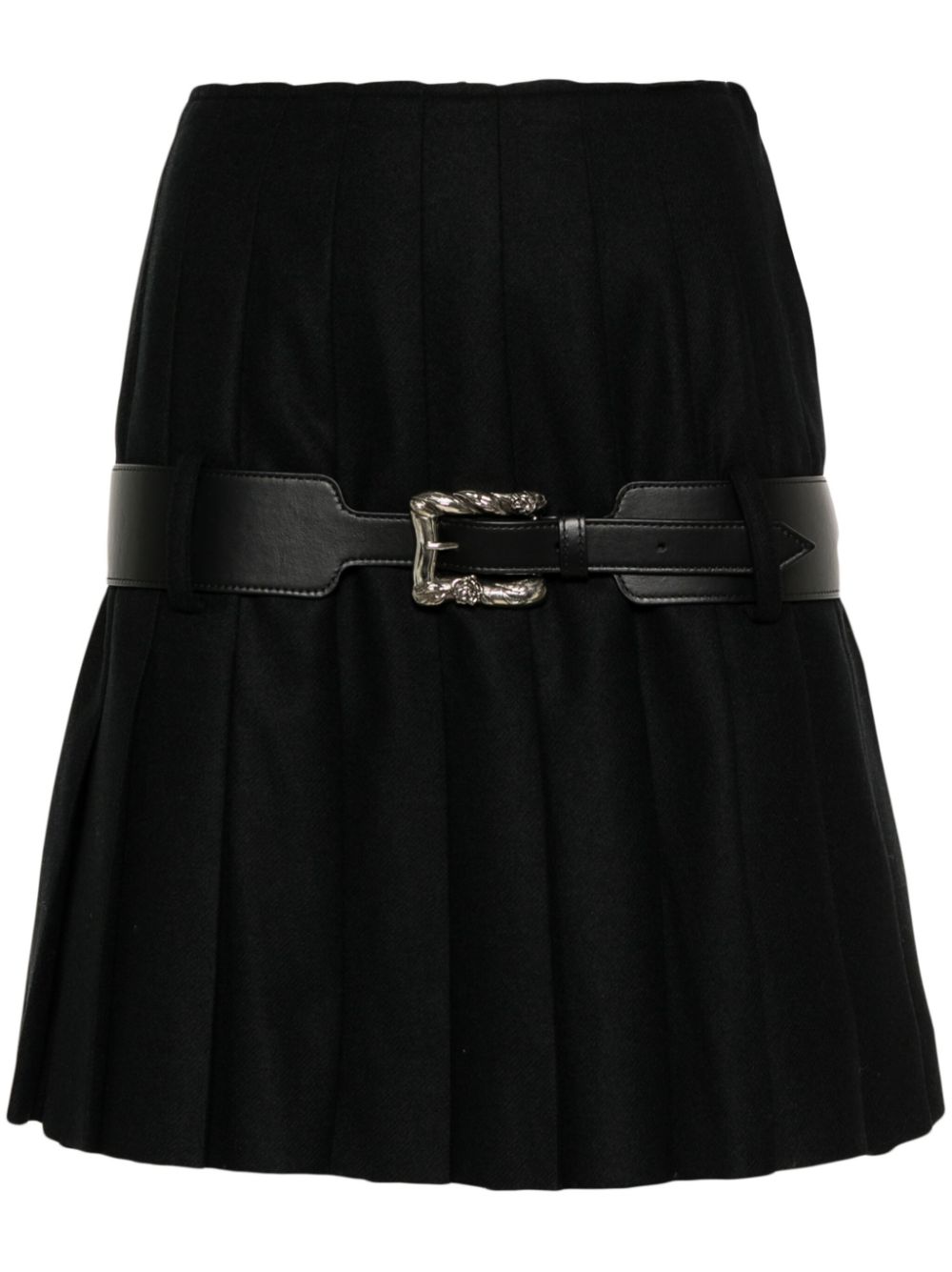 Enfants Riches Déprimés Restraint pleated wool skirt - Black von Enfants Riches Déprimés