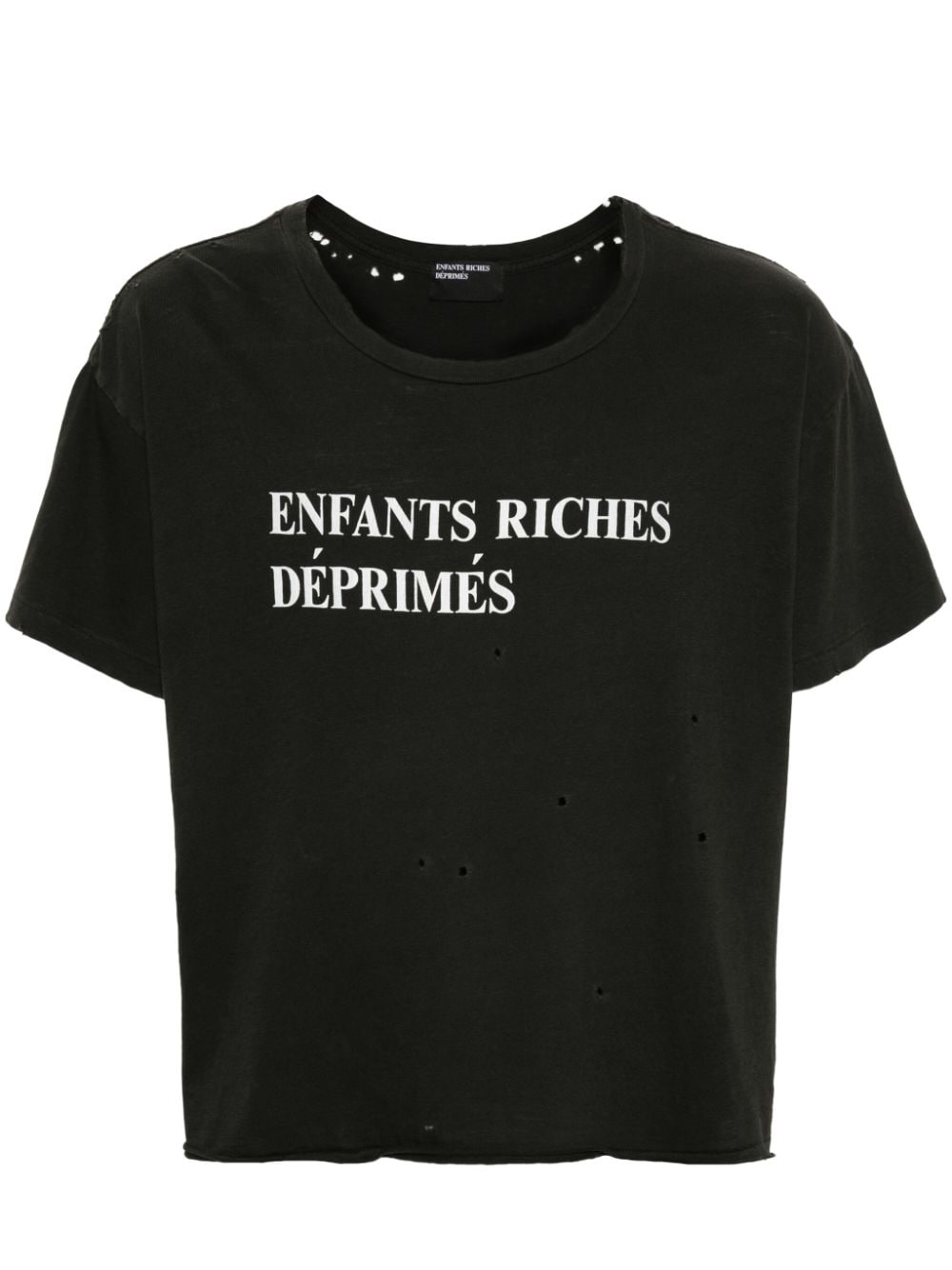 Enfants Riches Déprimés logo-print distressed T-shirt - Black