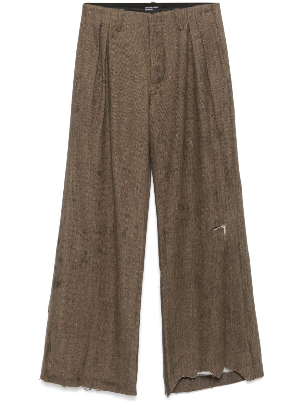 Enfants Riches Déprimés oil-stained wide-leg trousers - Brown von Enfants Riches Déprimés