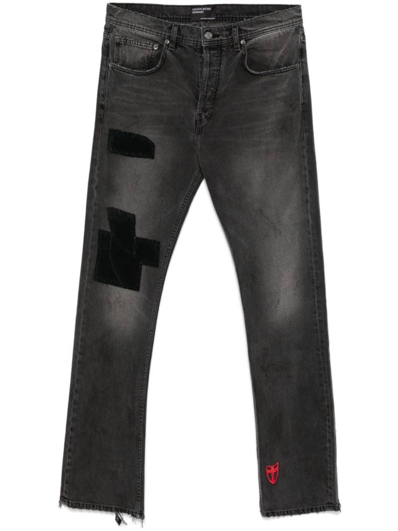 Enfants Riches Déprimés patchwork flared jeans - Black von Enfants Riches Déprimés