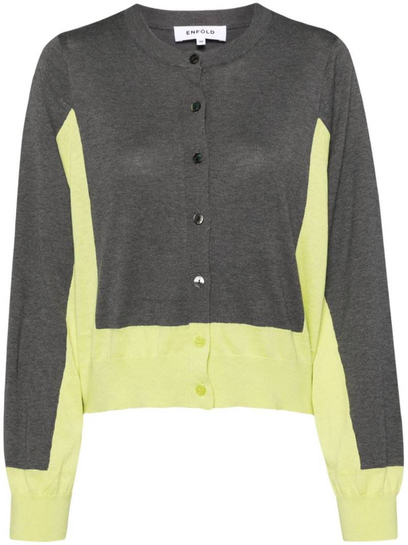 Enföld colour-block cardigan - Grey von Enföld