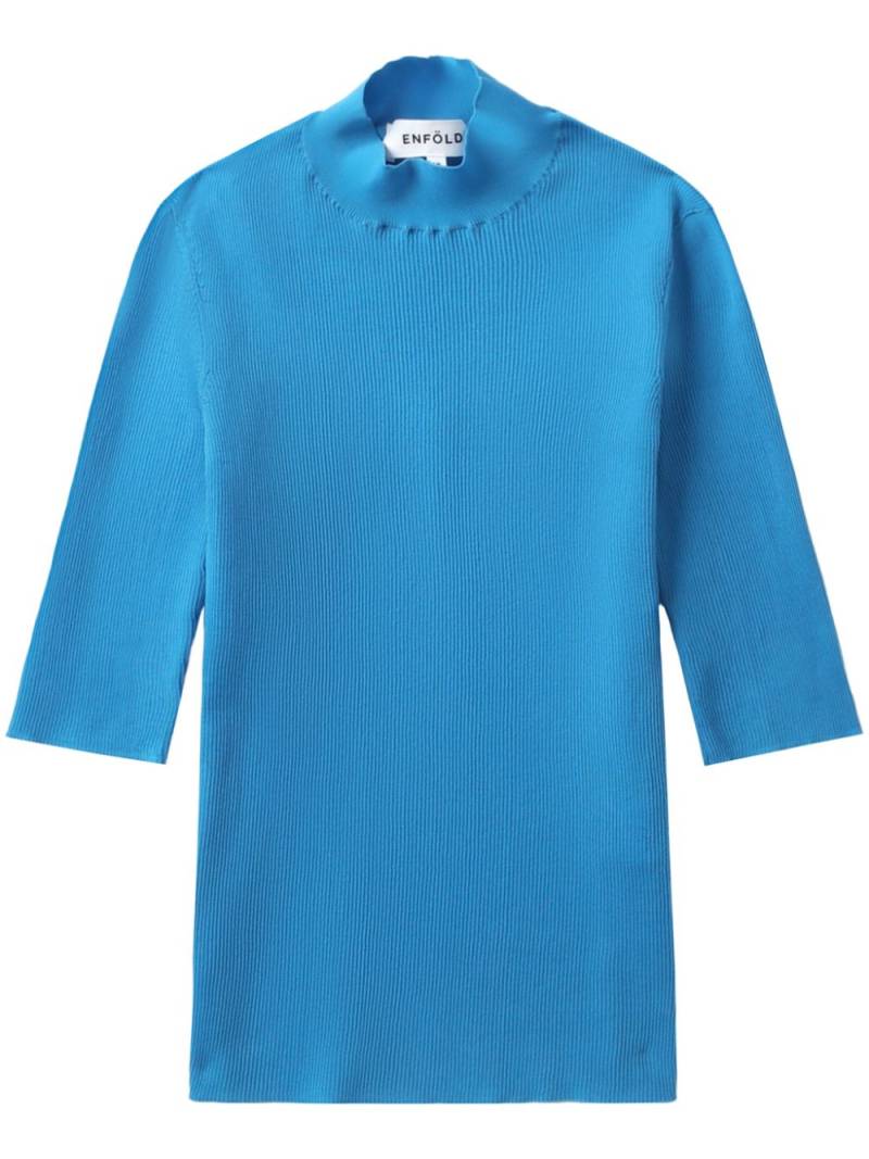 Enföld mock-neck top - Blue von Enföld