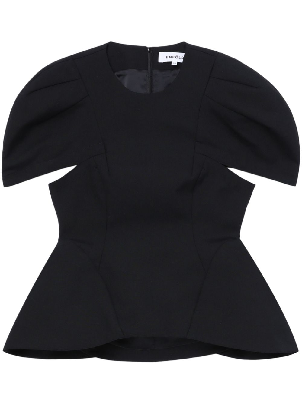 Enföld peplum-hem wool top - Black von Enföld