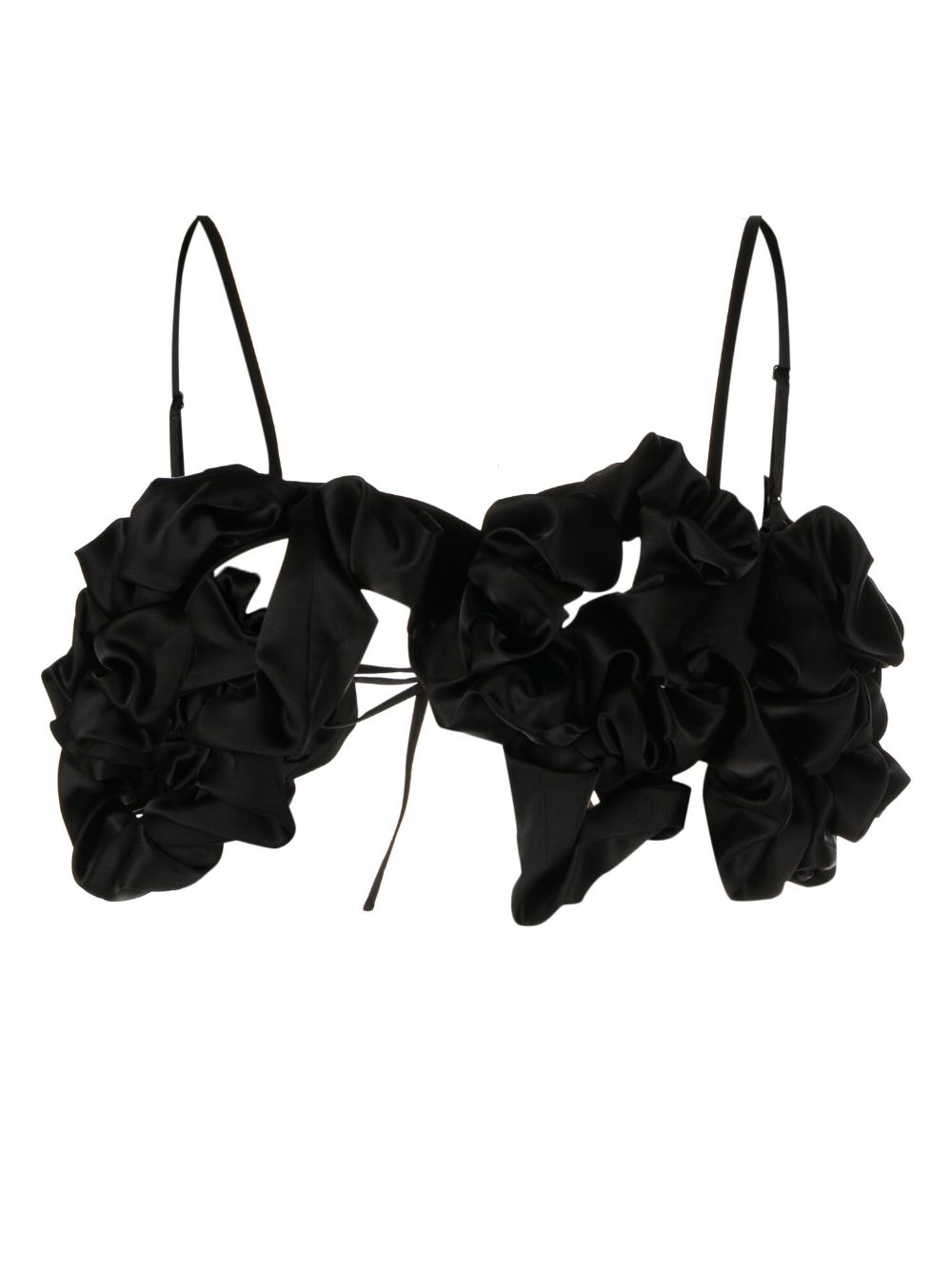 Enföld ruffle-detail bra - Black von Enföld