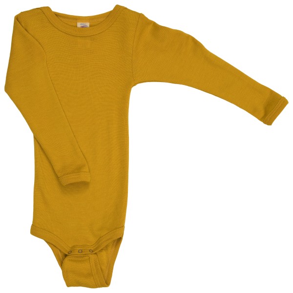 Engel - Baby-Body Langarm Mit Druckverschluss Schulter - Merinounterwäsche Gr 50/56;62/68;74/80;86/92;98/104 beige;braun;gelb;lila;oliv;rot;türkis von Engel