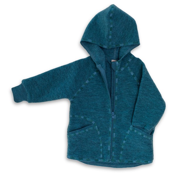 Engel - Baby-Jacke mit Kapuze und Reissverschluss - Wolljacke Gr 110/116 blau von Engel