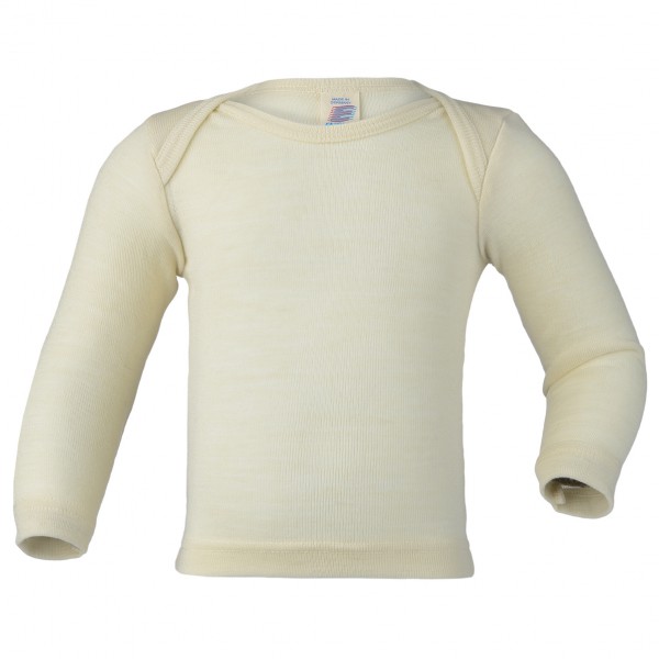 Engel - Baby-Schlupfhemd Langarm Feinripp - Merinounterwäsche Gr 62/68 beige von Engel