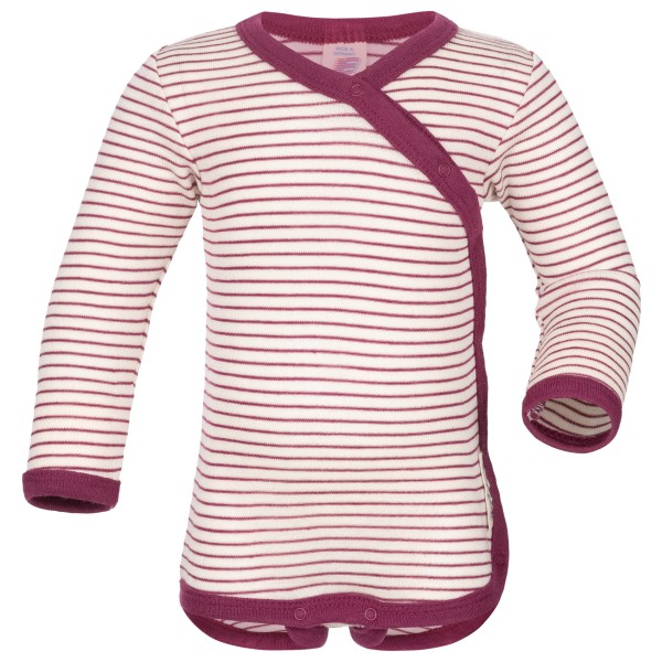 Engel - Kid's Baby-Wickelbody Langarm - Merinounterwäsche Gr 74/80 rosa von Engel