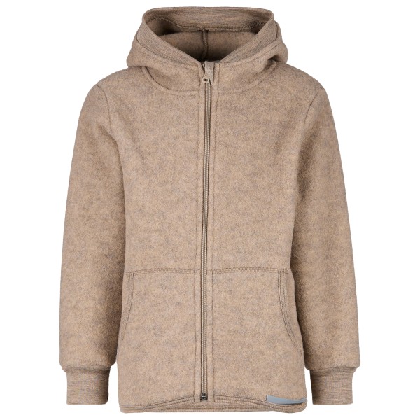 Engel - Kinder Kapuzenjacke Wollfleece - Wolljacke Gr 116;128;140 beige;oliv;rot von Engel