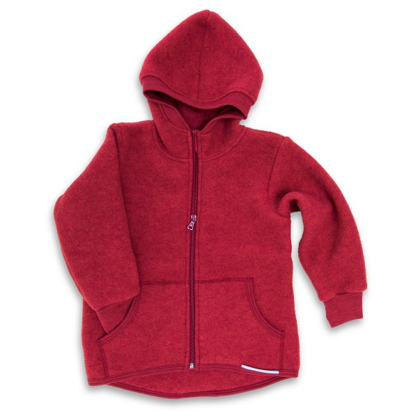 Engel - Kinder Kapuzenjacke Wollfleece - Wolljacke Gr 116 rot von Engel