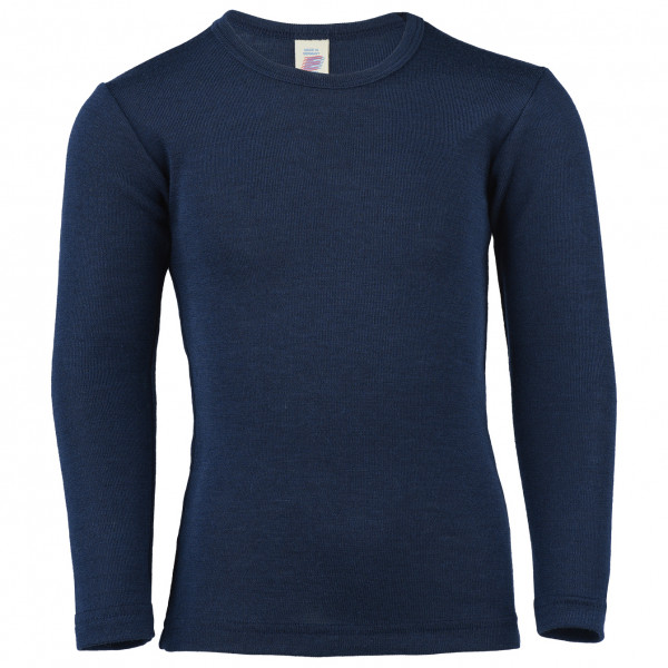 Engel - Kinder Unterhemd L/S - Merinounterwäsche Gr 128 blau von Engel