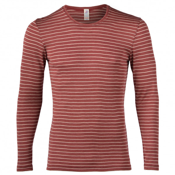 Engel - Striped L/S Shirt - Merinounterwäsche Gr 46/48;50/52;54/56 oliv;rot von Engel