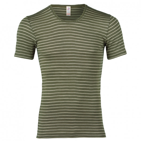 Engel - Striped S/S Shirt - Merinounterwäsche Gr 46/48 oliv von Engel