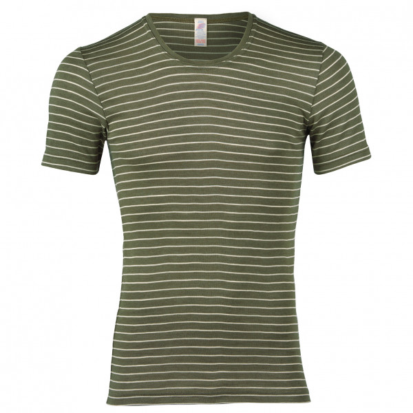 Engel - Striped S/S Shirt - Merinounterwäsche Gr 50/52 oliv von Engel