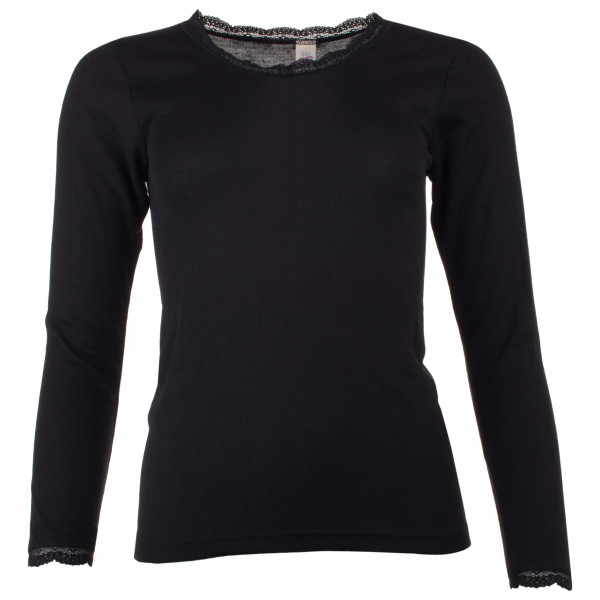 Engel - Women's Shirt L/S mit Spitze - Merinounterwäsche Gr 46/48 schwarz Engel - Women's Shirt L/S mit Spitze - Merinounterwäsche Gr 46/48 schwarz von Engel