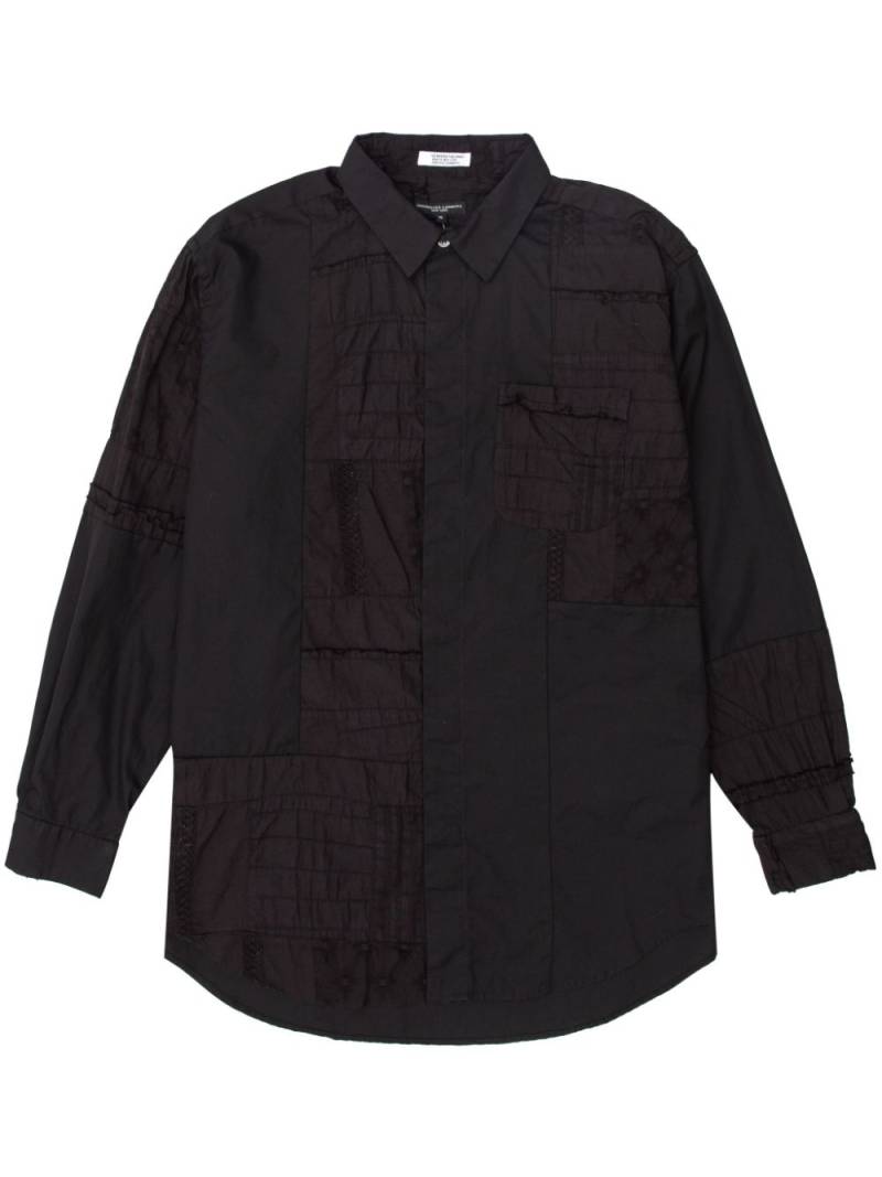 Engineered Garments patchwork short-collar shirt - Black von Engineered Garments