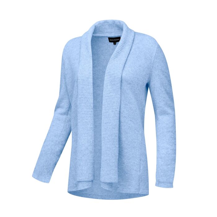 Damen Cardigan aus Kaschmir GOTS-Zertifiziert, hellblau, XL von Enrico Rosselli