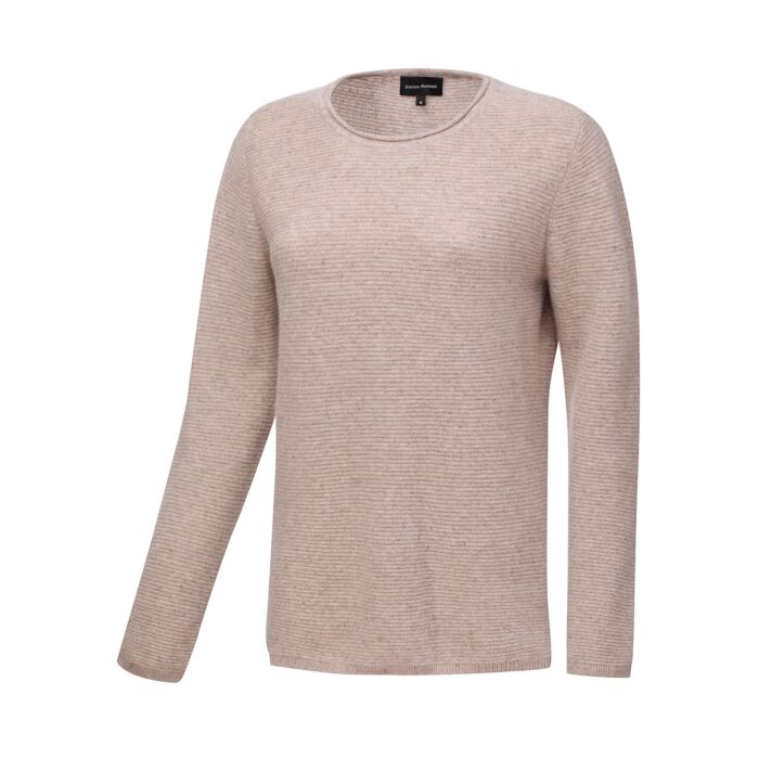 Pullover Damen aus Kaschmir GOTS-Zertifiziert, beige von Enrico Rosselli