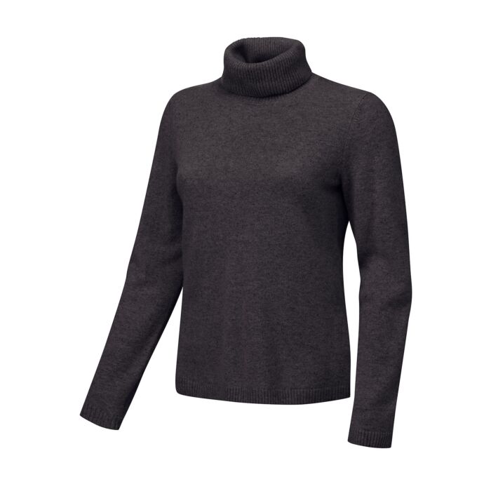 Rollkragenpullover Damen aus Kaschmir Gots, anthrazit, XXL von Enrico Rosselli