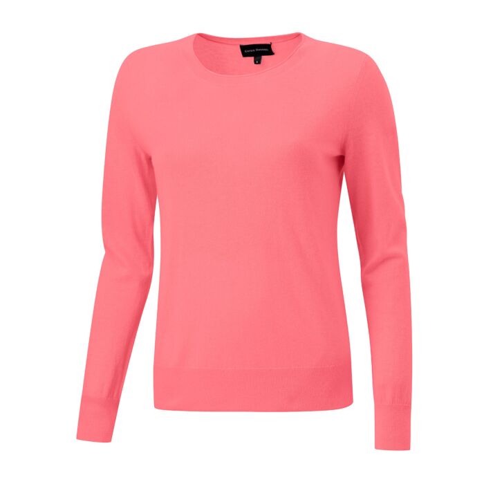 Sommerlicher Damen Kaschmir Pullover, koralle von Enrico Rosselli