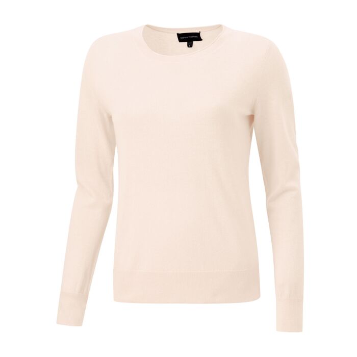 Sommerlicher Damen Kaschmir Pullover, offwhite von Enrico Rosselli