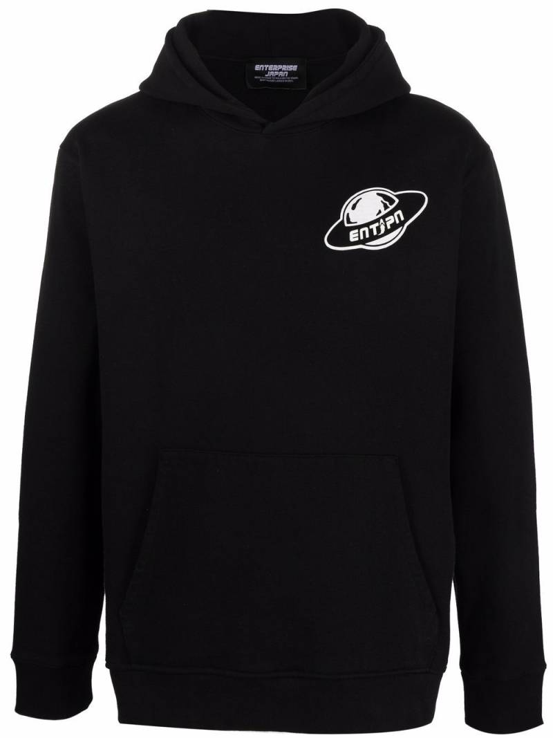 Enterprise Japan logo-print cotton hoodie - Black von Enterprise Japan