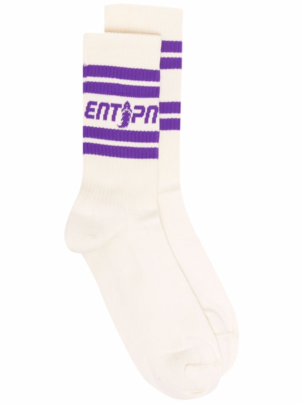 Enterprise Japan logo-print socks - Neutrals von Enterprise Japan