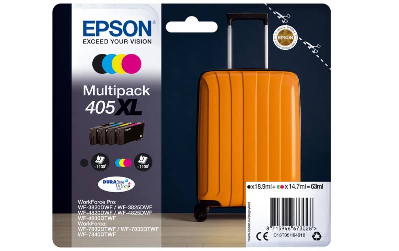 Epson Tintenpatrone »Nr. 405XL / C13T05H64010 BK, C, M, Y«, (4 St.) von Epson