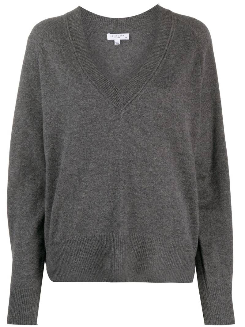 Equipment Madalene V-neck jumper - Grey von Equipment