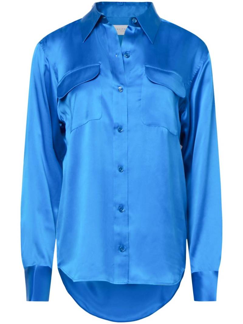 Equipment Signature silk shirt - Blue von Equipment