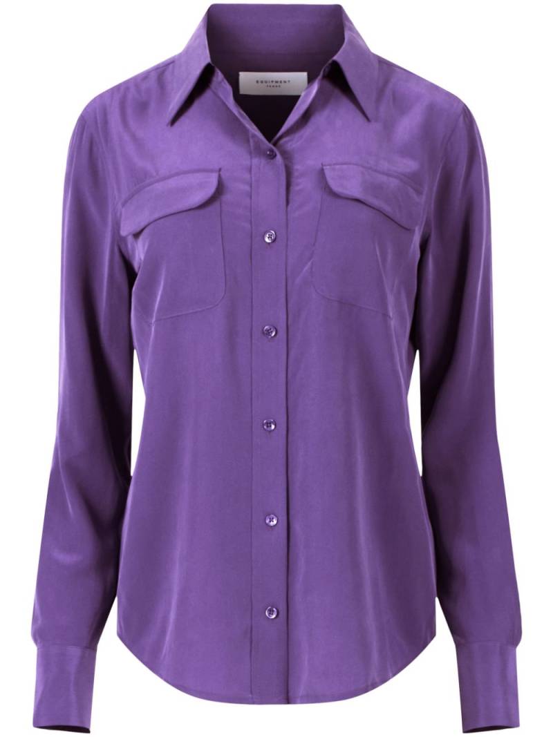 Equipment Signature silk shirt - Purple von Equipment