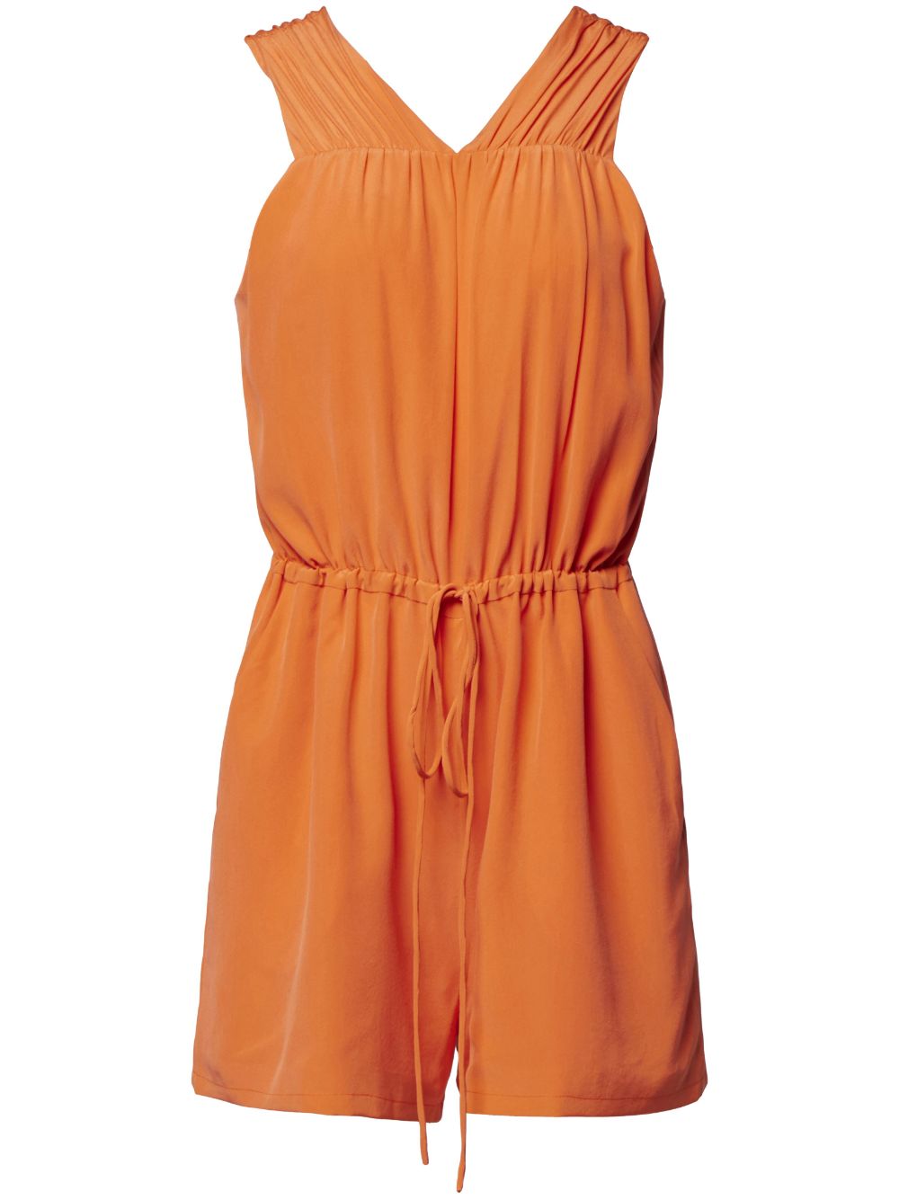 Equipment drawstring-fastening silk playsuit - Orange von Equipment